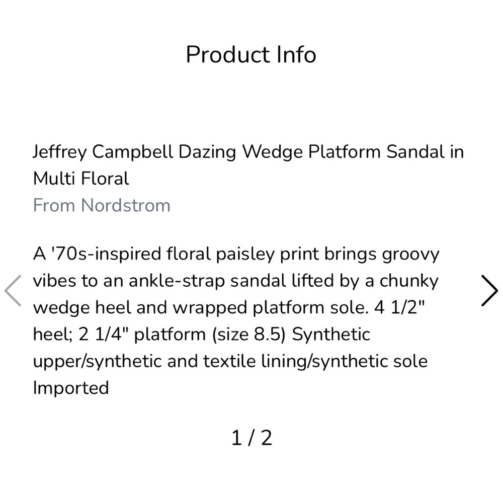 Jeffrey Campbell Dazing Floral Platform Wedge Sandals - Picture 10 of 10